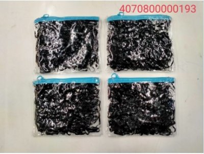 ยางรัดผมถุงซิปดำใหญ่ - L บรรจุ12ชิ้น/แพ็ค ราคา20บาท/ชิ้น