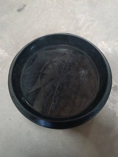 16-165#จานรองกระถาง สีดำ 12ชิ้น/มัด ราคา10บาท