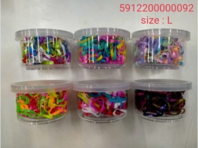 ยางรัดผมกระปุกเพชรคละสี-ใหญ่ L บรรจุ12ชิ้น/แพ็ค ราคา15บาท/ชิ้น