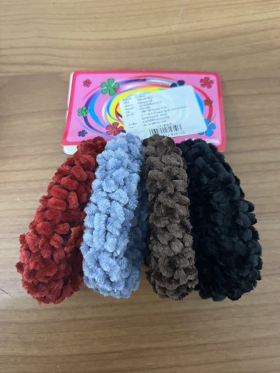 81610#ยางรัดผม 1*4 คละสี 12ชิ้น/แพ็ค ราคา20บาท