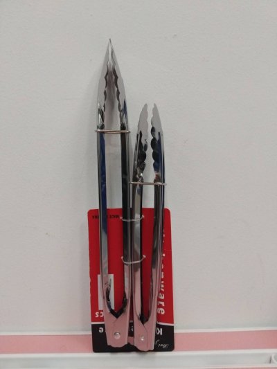 C-6019-2#คีบอาหารขนาด 9นิ้ว+12นิ้ว 12ชิ้น/แพ็ค ราคา20บาท