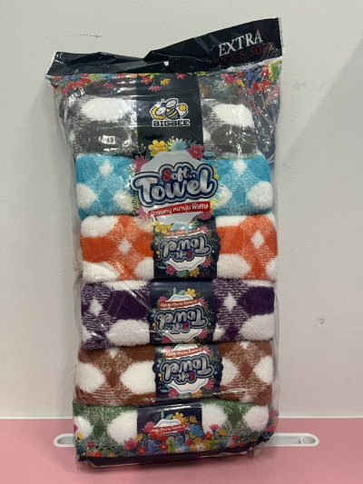 B-60007#ผ้าเช็ดหน้าคละสี 15*30