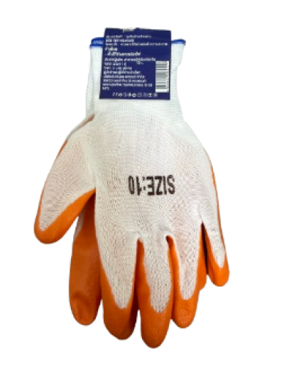 B-79322#ถุงมือผ้าเคลือบยางกันลืน 12 ชิ้น/แพ็ค ราคา 10บาท