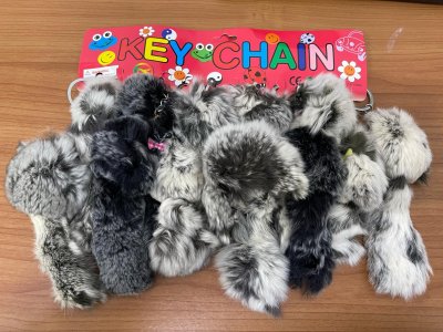 87295#พวงกุญแจตุ๊กตาขนปุย คละสี 20CM. 12ชิ้น/แพ็ค ราคา20บาท