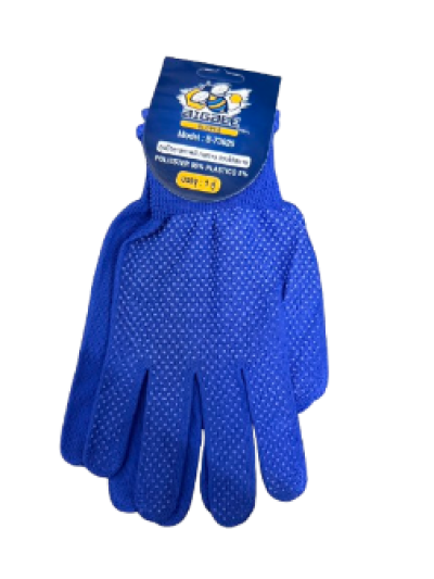 B-79325#ถุงมือผ้ามีกันลืน 12 ชิ้น/แพ็ค ราคา 10บาท