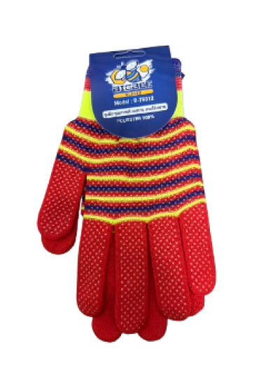 B-79312#ถุงมือผ้ามีกันลื่น 12 ชิ้น/แพ็ค ราคา 10บาท