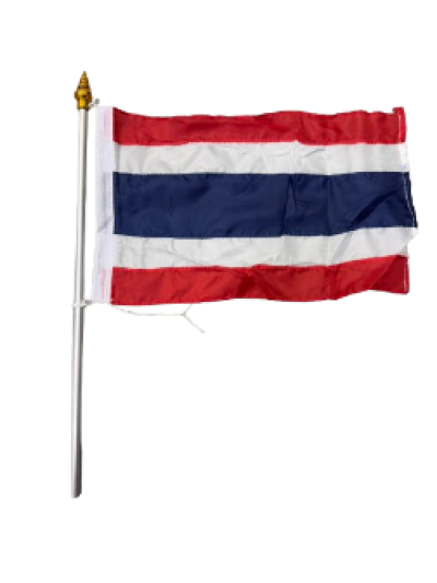 ธงชาติโบกพร้อมเสา 12ชิ้น/มัด ราคา20บาท