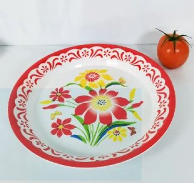 Z99-0127#ถาดเคลือบขอบเลส 50 CM 12ชิ้น/แพ็ค ราคา109บาท