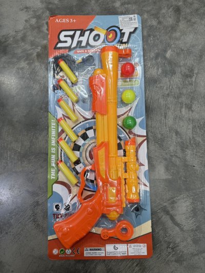 572728#ชุดปืนยิงปิงปองแผง 2IN1 470-2