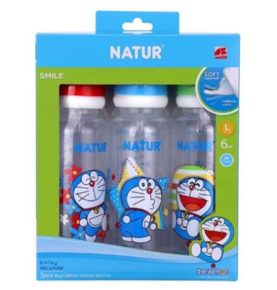 ขวดนมโดเรม่อนทรงกลม 8oz.แพ็ค3