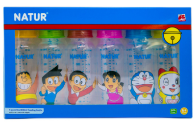 ขวดนมโดเรม่อนพร้อมเพื่อน 8oz.แพ็ค6