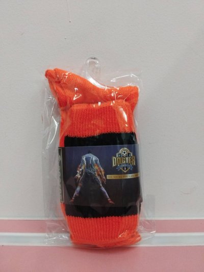 A200#ถุงเท้าไหมพรมกีฬาพับข้อส้มคาดดำ7-13  12ชิ้น/แพ็ค ราคา49บาท