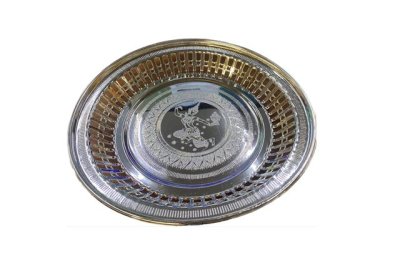 ถาดรัตนโกสินทร์ 28CM สีเงิน บรรจุ12ชิ้น/แพ็คราคา29บาท/ชิ้น