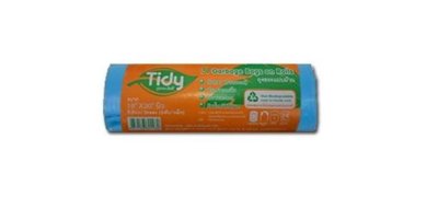 ถุงขยะย่อยสลายไทดี้สีฟ้าแบบม้วน30ใบ18*20 บรรจุ36ม้วน/ห่อ ราคา49บาท/ชิ้น