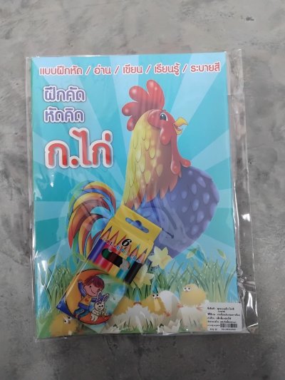 SS56254#ชุดระบายสีก.ไก่+สี บรรจุ12ชิ้น/แพ็ค ราคา10บาท/ชิ้น