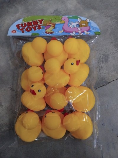 983012H#เป็ดบีบ 12ตัวถุง1042