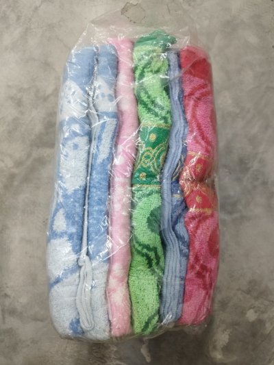 27*54ขนหนูทอลายผีเสื้อ แพ็ค 6 ชิ้น ราคา 99 บาท