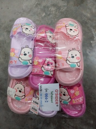 004-2จ-30#รองเท้าคละสี 6ชิ้น/แพ็ค ราคา109บาท