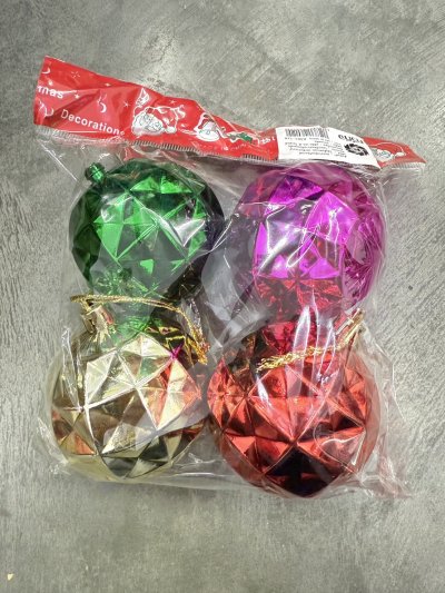 A301-12#ลูกบอลต้นคริสต์มาส 12ชิ้น/ แพ็ค ราคา 20 บาท