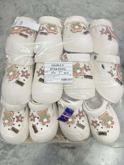 DT24-0141L#EVAหัวโตหญิงสายพองพื้นหนามีโบว์ 12 ชิ้น / โหล ราคา 99 บาท