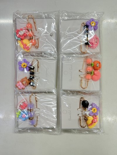 81560#เข็มกลัดเสื้อ 12 ชิ้น / โหล ราคา 20 บาท