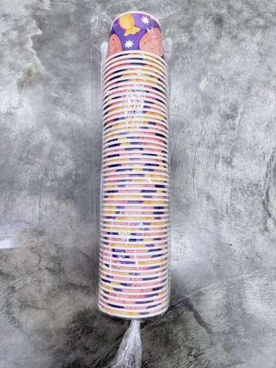 ถ้วยกระดาษ 260cc. ปาก90 คละลายบรรจุ 50 ใบ