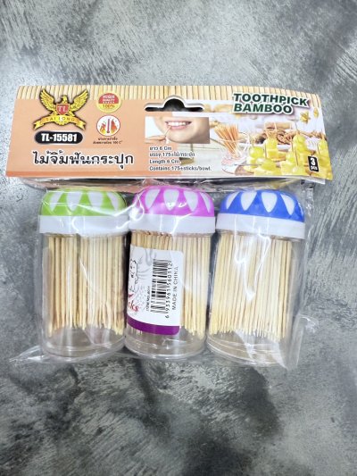 15581#ไม้จิ้มฟัน 3PCS. 12 ชิ้น / โหล ราคา 20 บาท