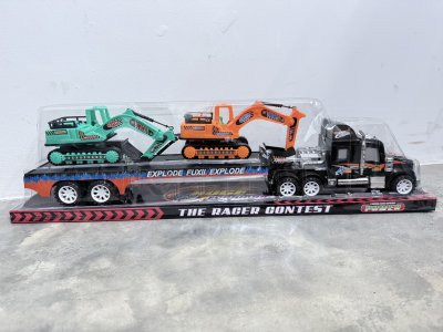 917113#เทรเลอร์พ่วงรถก่อสร้าง 2คัน 666-1