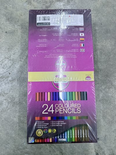 มาสเตอร์อาร์ตดินสอสีแท่งยาว24สี 12 ชิ้น /โหล ราคา 99 บาท