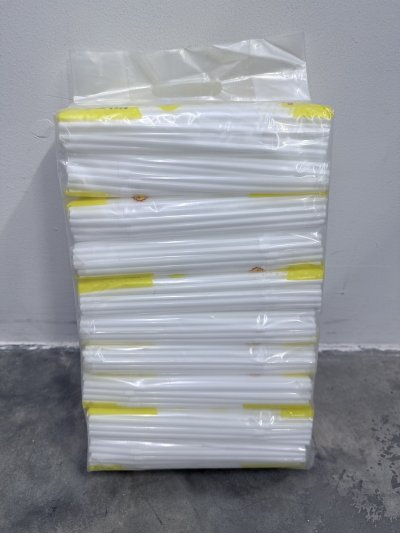 หลอดงอขาว 6มิล 54g. ตราช้าง 10ชิ้น/แพ็คราคา6บาท