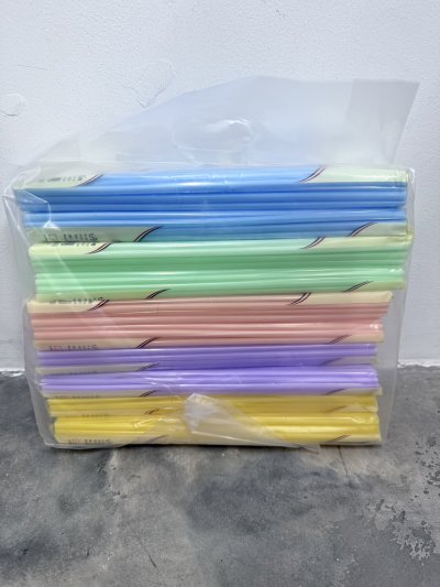 หลอดมงกุฏ 6มม. ยาวพิเศษ45เส้น  5ชิ้น /แพ็ค ราคา 5 บาท