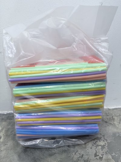 TAF6P40#หลอดงอคละสี 6มิล 140g. ตราช้าง 5ชิ้น /แพ็ค ราคา 15 บาท