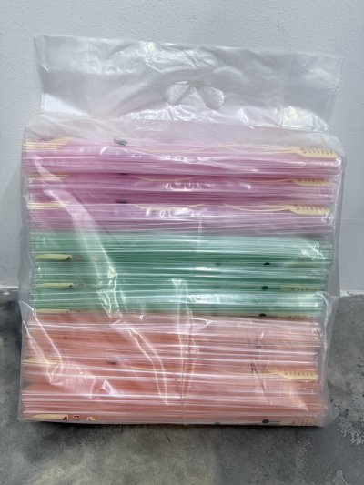 หลอดระฆัง 6มม. ยาว31ใสลาย64เส้น 10ชิ้น /แพ็ค ราคา6 บาท