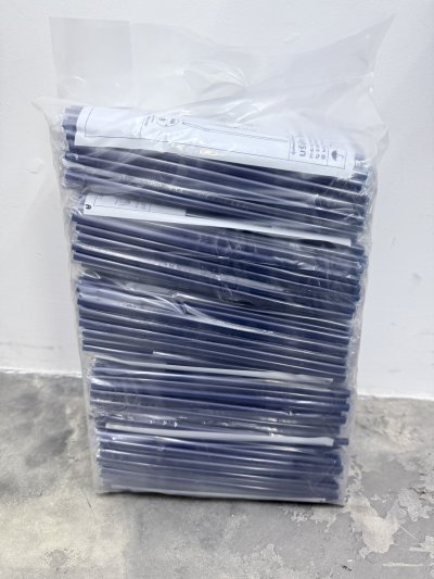 TAF8BU20F#หลอดงอสีน้ำเงินห่อฟิล์ม 8มิล 250เส้น ตราช้าง