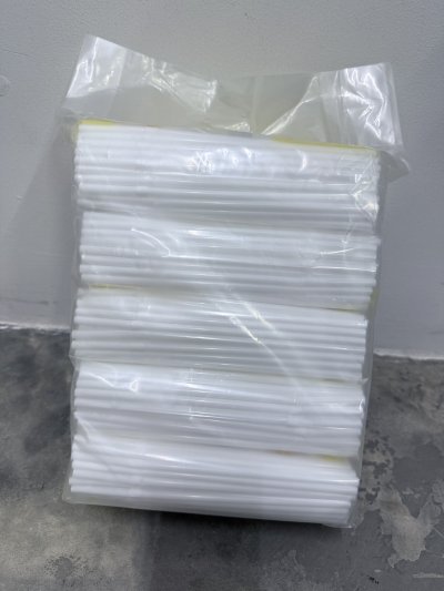 หลอดงอขาว 6มิล 140g. ตราช้าง 5ชิ้น / แพ็ค  ราคา 15 บาท