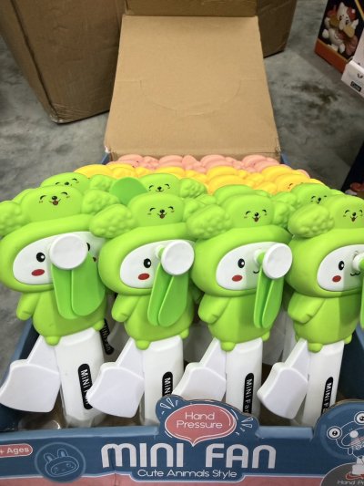 62456#พัดลมหมี 24 ชิ้น /โหล ราคา 20 บาท