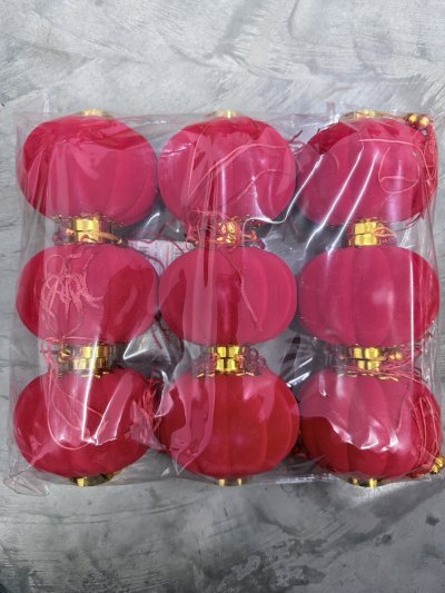 โคมไฟแดงตรุษจีน 9 ชิ้น /โหล ราคา20 บาท