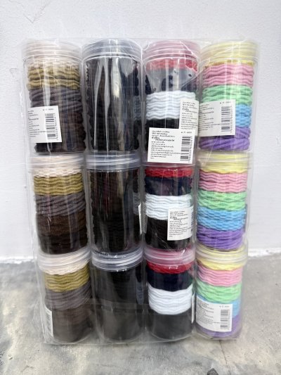 66004#ยางรัดผมคละสี 10 pcs 12 ชิ้น /โหล ราคา 10 บาท