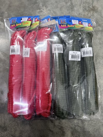 เชือกทอกลม 5 มิล 10 เมตร 12 ชิ้น /โหล ราคา45 บาท