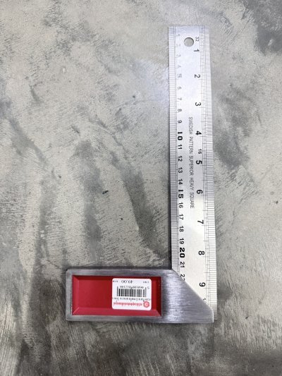 DS16420#ไม้บรรทัดเหล็กฉาก 10นิ้ว