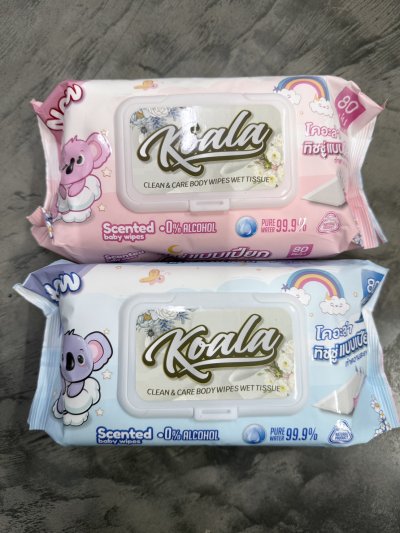 TL-860#โคอะล่า ทิชชูเปียก 12ชิ้น / โหล ราคา20บาท