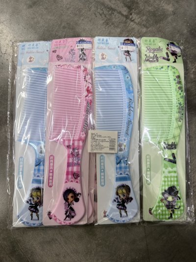 LY-86166#หวีสีหวาน คละแบบ 12 ชิ้น /โหล ราคา 12 บาท