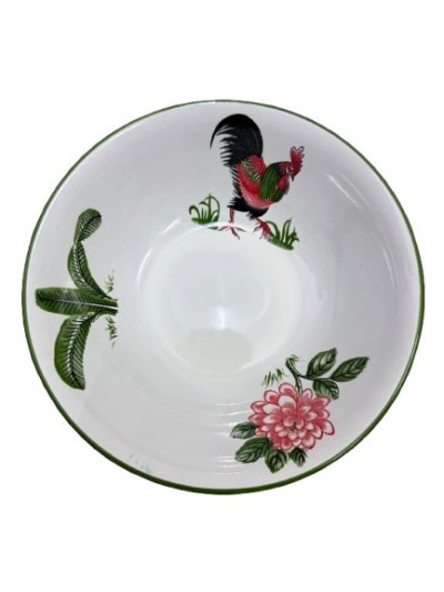 ชาม 7นิ้ว ลายไก่ขอบเขียว