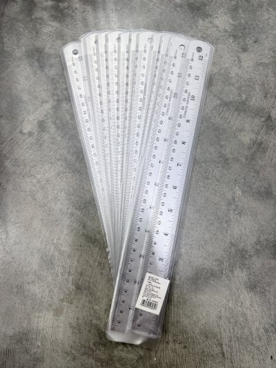 56962#ไม้บรรทัด 30 cm. 12 ชิ้น /โหล ราคา 10 บาท