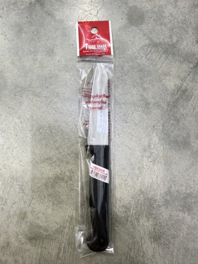 NO.K193#มีดผลไม้ด้ามดำ 3" ตราฉลามเสือ