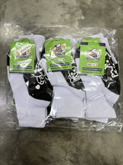 B-73005S#ถุงเท้านักเรียนพื้นดำกันลื่น12-13  12 ชิ้น /แพ็ค ราคา 15 บาท