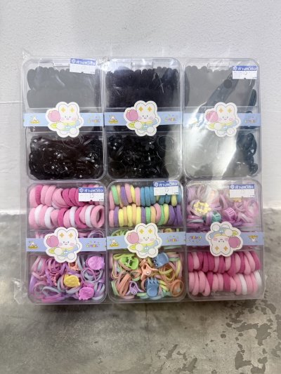 PM-10003#ยางรัดผม 12 ชิ้น /โหล ราคา 15 บาท