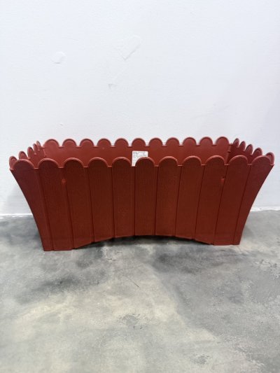 409-2#กระถางต้นไม้ลายรั้ว-สีอิฐ 12 ชิ้น /โหล ราคา 29 บาท