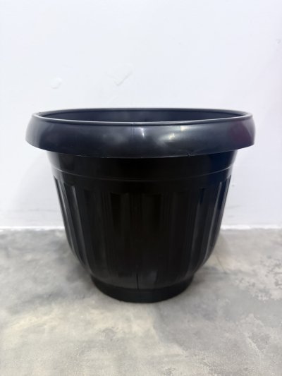 411#กระถางต้นไม้ต้นไผ่ใหญ่-ดำ 12 ชิ้น /โหล ราคา 25 บาท