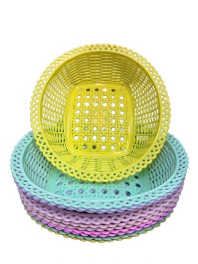 NO.706#ตะกร้าทรงรี (ใหญ่) 12 ชิ้น /โหล ราคา 10 บาท